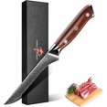 thumbnail image 1 of Purple Dragon Damascus Fillet Knife 5.6 Inch, Boning Knife for Meat Cutting, VG10 Steel Filet Knife for Fish Chicken Deboning Meat Trimming, Razor-Sharp Fish Knife with Gift Box, 1 of 8