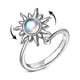 thumbnail image 1 of Anillo De Ansiedad Para Mujer Anillo Fidget Girasol Anillo Giratorio Anillos Fidget Para Alivio De La Ansiedad Estrés Abierto Ajustable Flor Luna Estrella Figet S, 1 of 4