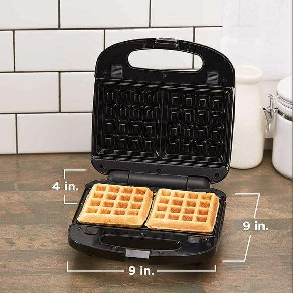 3-in-1 Waffle Iron with Non-Stick Plates, Compact Design for Breakfast and Sandwiches