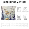 thumbnail image 5 of SHANXI  Spring Pillow Covers,Lavender Floral Butterfly Decorations Seasonal Farmhouse Pillow Case Decor for Sofa Couch 20x20in, 5 of 5