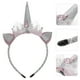 thumbnail image 2 of KAKOWELY Diadema de malla de unicornio para niños con orejas de peluche, tocado encantador, accesorios para fotos de fiesta para cumpleaños y festivales., 2 of 5