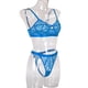 thumbnail image 2 of Encaje sexy conjunto de ropa interior sujetador ropa interior regalo para mujeres niñas, azul, M 2 piezas Advancent XX000054-25, 2 of 7