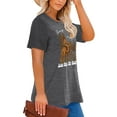 thumbnail image 2 of Anbech Cowboy Plus Size T-Shirts for Women Graphic Jesus Has My Heart Print Vintage Short Sleeves T-Shirt with Round Neck, 2 of 3