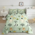 thumbnail image 2 of Castle Fairy Zebra Elephant Lion Bear 3 Pieces Queen Comforter Set,Jungle Animal Ultra Soft Bedding Sets,Cartoon Wildlife Bedding Comforter Set,Luxury Kids Bedroom Decor,Reversible, 2 of 8