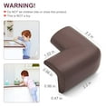 thumbnail image 6 of Edge Corner Protector Baby Proofing, 16.5ft Edge & 8 Corners, Soft NBR Foam Furniture Fireplace Safety Bumper Guard with Strong Adhesive (Coffee Brown), 6 of 6