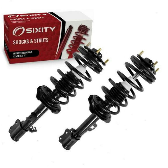 Sixity Auto 2 pc Front Strut & Coil Spring compatible with Ford Escape 2001-2012