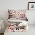 thumbnail image 5 of Cherry Blossom Flamingo Comforter Set Queen Japanese Bedding Comforter Sets For Teen Women Pink Floral Tropical Animal Bedding Set Soft Lightweight Quilt Aesthetics Room Decor, 5 of 7