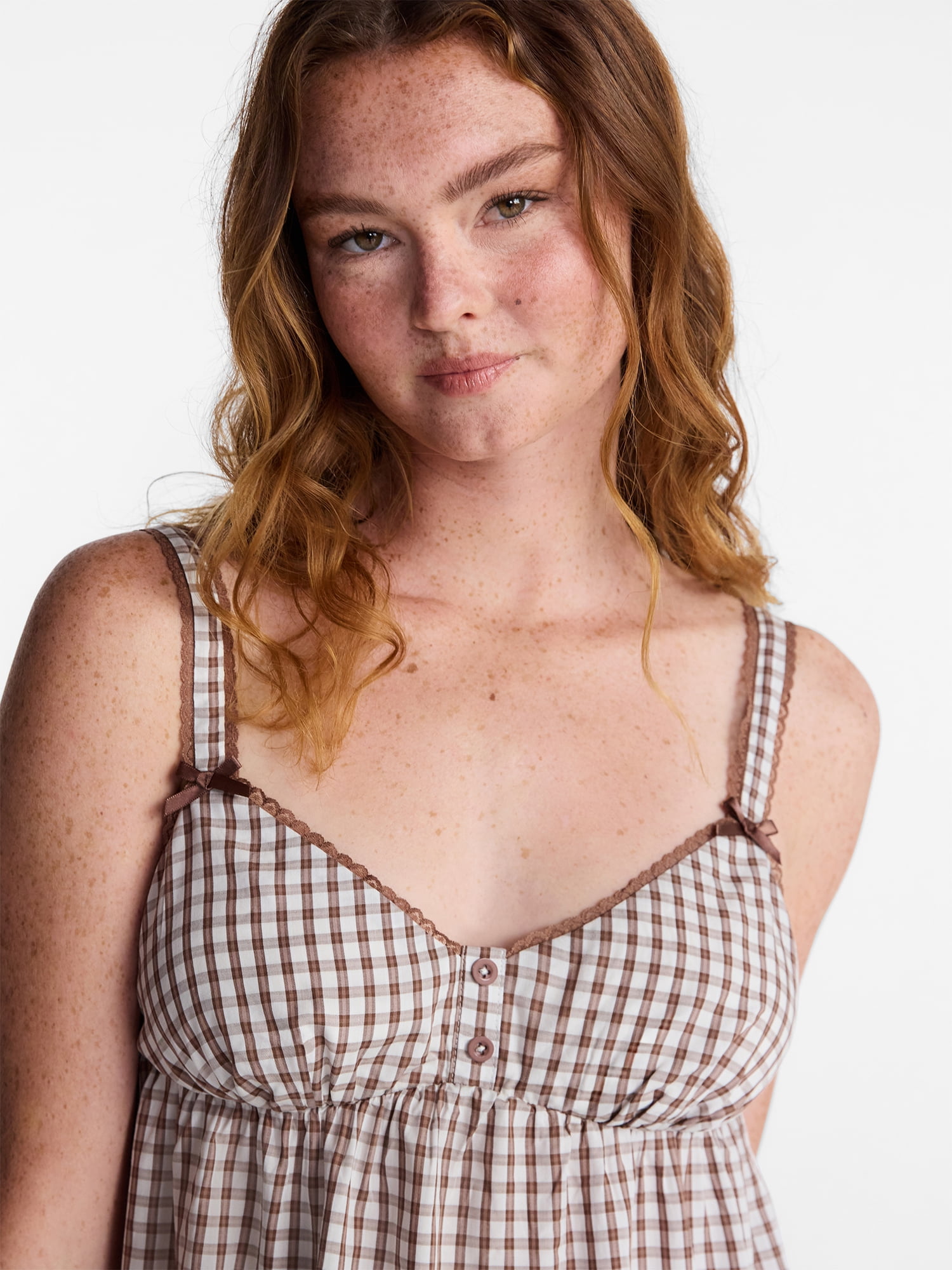 No Boundaries Woven Cami Top and Shorts Sleep Set, 2-Piece, Women's XS-XXL