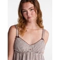 thumbnail image 4 of No Boundaries Woven Cami Top and Shorts Sleep Set, 2-Piece, Women's XS-XXL, 4 of 5