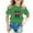Green, variant on Pullover for Little Girl Round Neck Letter Printed Short Sleeve Plus Size Kids Clothing,Black,Size 3-4 Years