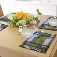 thumbnail image 4 of Ambesonne Summer Place Mats Set of 4, Sunny Day Mountain View, Standard Size, Pale Green Dark Green, 4 of 6