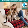 thumbnail image 2 of PetAmi Waterproof Dog Blanket For Medium Large Dogs, Pee Proof Pet Blanket for Couch Bed, Reversible Water Proof Blanket for Puppy Indoor Cat, Soft Dog Fleece Blankets Washable, 40x60 Checkered Red, 2 of 8