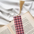 thumbnail image 6 of Kdxio Heart Plaid Print Metal Tassel Bookmarks,Perfect Gift for Art Lovers and Bookworms Metal Bookmarks for Women, 6 of 8