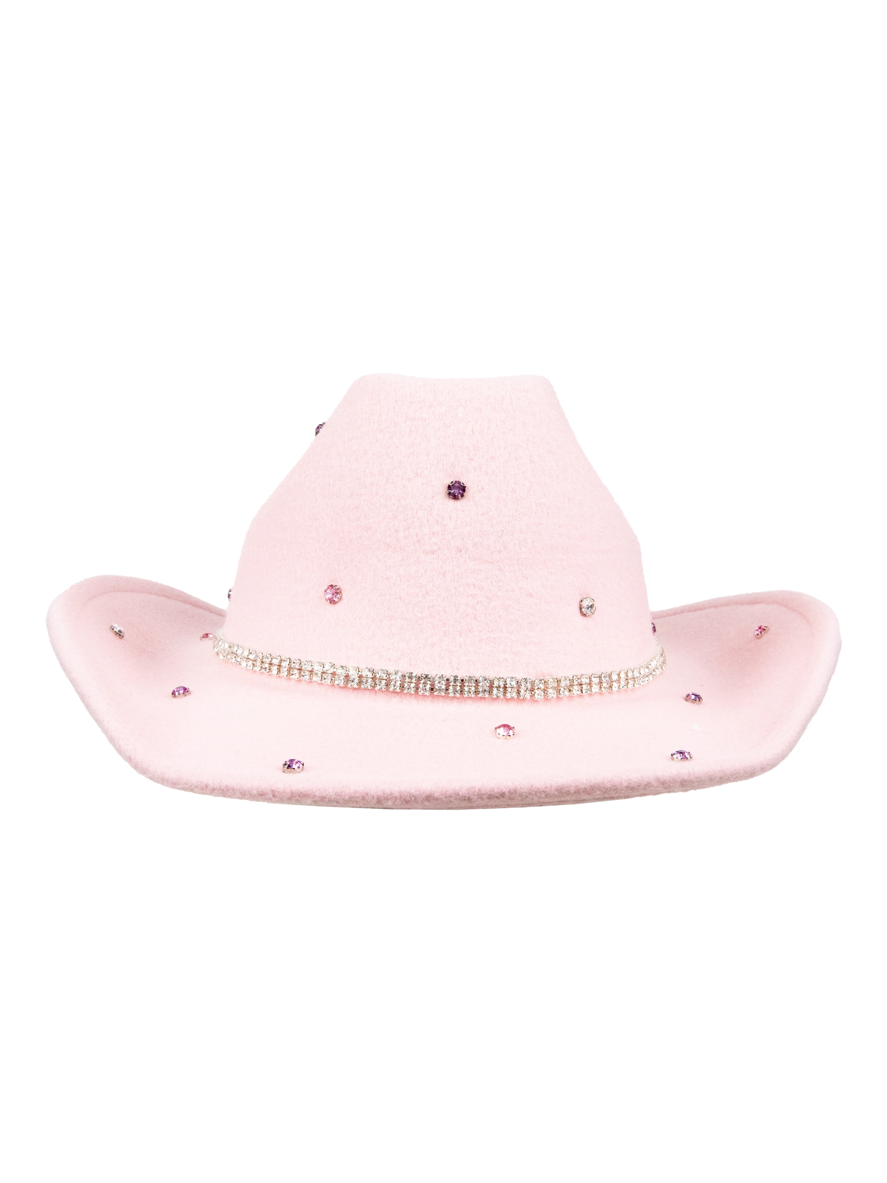ハット VALENTINO Woman Hat Blush Pink 6W2HH004QID CX2 Justice Girls Cowboy Style Hat, Pink with Rhinestone Details