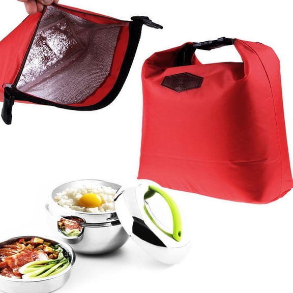 HAVELOR Insulated Lunch Bag, 8.27 x 2.95 x 9.84 in, Keeps Food Cold for Hours, Perfect for Work or School Lunches(red,One-size)