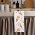 thumbnail image 3 of Summer Ice Cream Cone Kitchen Towels - Seasonal Holiday Summer Dish Towels Gifts for Girls, Friut Ice Pop Decorative Absorbent Dishcloths Hand Towels for Kitchen Decor 18x26 Inches, 3 of 6