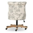 Linon Sinclair Floral Office Chair in Gray