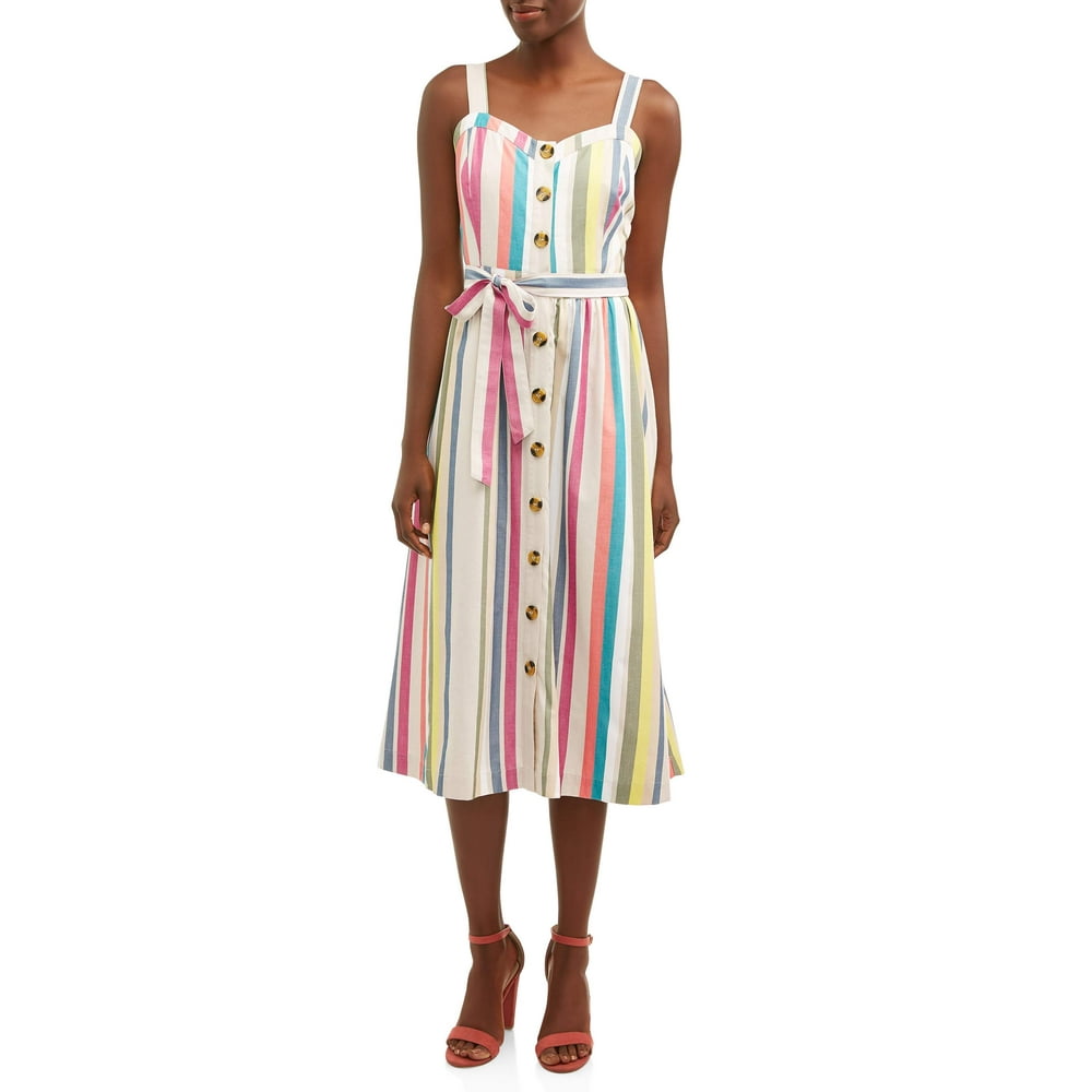 time and tru button front maxi