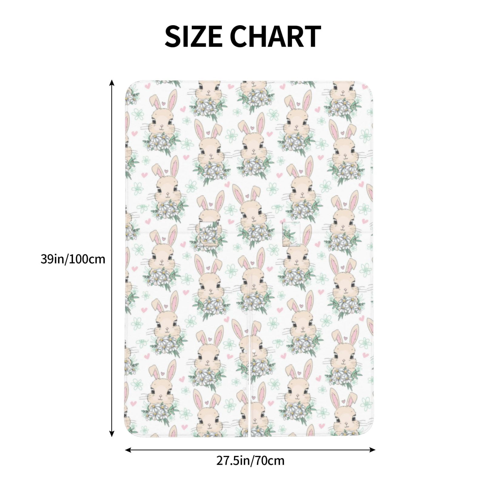 Naloa Rabbit And Flower Baby Car Seat Cover, Breathable Baby Carrier Cover, Multiuse Baby Carrier Cover & Nursing Breastfeeding Cover