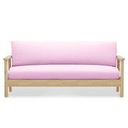 MoNiBloom Solid Futon Cover Slipcover Fit 6"- 8" Futon Mattresses Baby Pink, Full Size 54x75 Inch