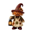 thumbnail image 2 of Voglyf Light Up Ghost Witch Figurine, 5.9" Wooden-Look Halloween Skeleton Decoration with Warm LED Lantern, Cute Spooky Collectible Statue for Indoor Tabletop, Mantel, Desk and Party Decor, 2 of 6