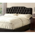 thumbnail image 2 of Black Faux Leather Full Size Bed 1pc Bedframe Tufted Headboard Plywood Slats Platform Bed Modern Bedroom Furniture, 2 of 3