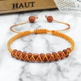 thumbnail image 4 of Pulseras de cuentas de malaquita Natural para hombres y mujeres, brazaletes trenzados ajustables hechos a mano, regalos de Amistad de moda, doble fila, 4mm, 4 of 4