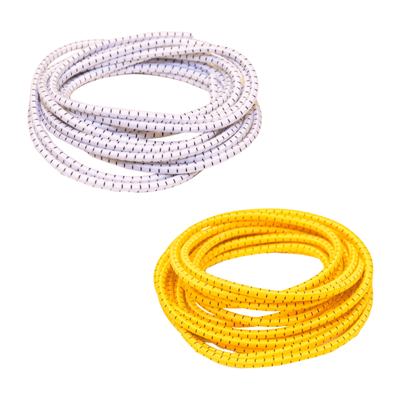 Elastic No Tie Shoelaces for Adults and Children (2-Pack) (47" with Locking System, Orange & White)