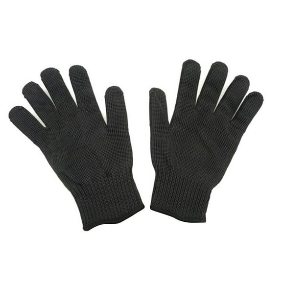 Par de guantes resistentes a cortes Nivel 5 Protección Guantes de seguridad para protección de manos Guante de cocina para cortar y rebanar (Negro)