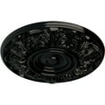 thumbnail image 3 of Ekena Millwork 13"OD x 1 3/8"P Whitman Ceiling Medallion (For Canopies up to 3 3/4"), Hand-Painted Black Pearl, 3 of 5