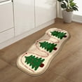 thumbnail image 5 of Cute Christmas Tree Rug, 15.7x47.2in Christmas Throw Rugs for Bathroom Green Red Extra Long Bath Mat Washable, Festive Seasonal Kitchen Indoor Entryway Runner Rugs Bedroom Accent Floor Rug, 5 of 6