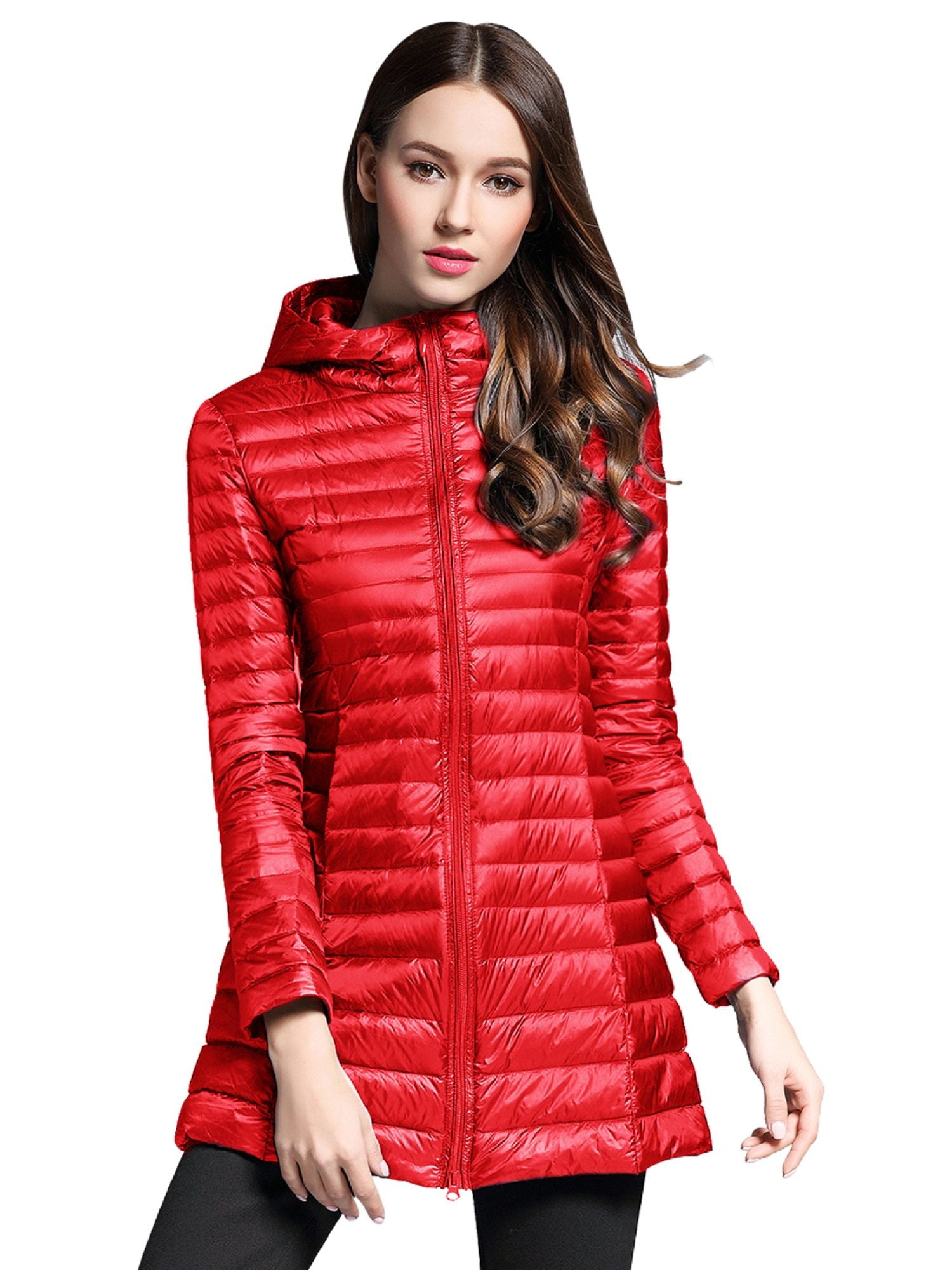 Elezay Women Lightweight Down Jacket Long Jacket Winter Down Coat