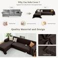 thumbnail image 7 of Sanmadrola Couch Cover Sofa Cover Oversized Chair Cover Grey Couch Protector Chair Sofa Throw Cover for Couches Single Loveseat Sofa Slipcovers Washable Couch Recliner Cover, 7 of 7