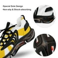 thumbnail image 7 of Aesthetic Signal Yellow And White Sunburst Walking Shoes for Men Woman Lightweight Tennis Fashion Elastic Sports Shoes Cushion Basketball Shoes, 7 of 7