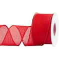 thumbnail image 1 of Joycrosso Burlap Wired Edge Ribbon 2 inch x 10 Yards, Red, Ideal for Crafting, Gift Wrapping, Wreath, Christmas Tree, and Rustic Wedding Decorations, 1 of 4