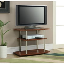 Convenience Concepts Designs2Go Three-Tier TV Stand in Cherry Wood Finish