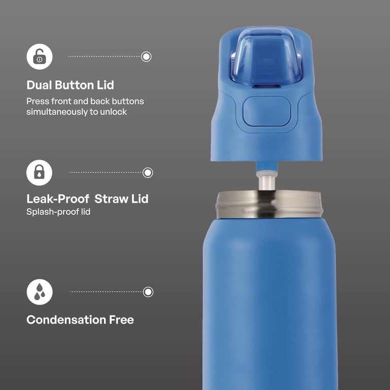 TAL 32oz Stainless Steel Dual Sport Water Bottle with Silicone