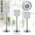 thumbnail image 2 of NANAHuang Set of 3 Candle Holders for Wedding Decor, Crystal Candlestick Centerpieces for Table, Tealight Holder for //Party/Wedding Table Decoration (Silver), 2 of 6