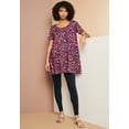 thumbnail image 3 of Roaman's Women's Plus Size Cotton Ultimate Scoopneck Swing Tunic, 3 of 6