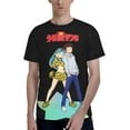 thumbnail image 3 of Urusei Anime Yatsura Shirt Men's Breathable Graphic Custom Short Sleeve Tshirt Fashion Crew Neck Tees Tops Black, 3 of 5