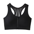 thumbnail image 2 of Naittoop Front Zipper Sports Bras for Women Wirefree Post Surgery Bra Front Closure Racerback Compression Mastectomy Bras, 2 of 5