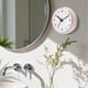thumbnail image 4 of Reloj de ducha para baño, resistente al agua, decoración del hogar, moderno, pequeño, redondo blanco, 4 of 8