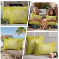 thumbnail image 5 of Boho Flowers Outdoor Waterproof Pillow Covers, Yellow Floral Vintage Bohemian Watercolor Decorative Square Throw Pillowcase Sofa Cushion Sham for Patio/Couch/Chair, 26"x26" 2 Pack, 5 of 8