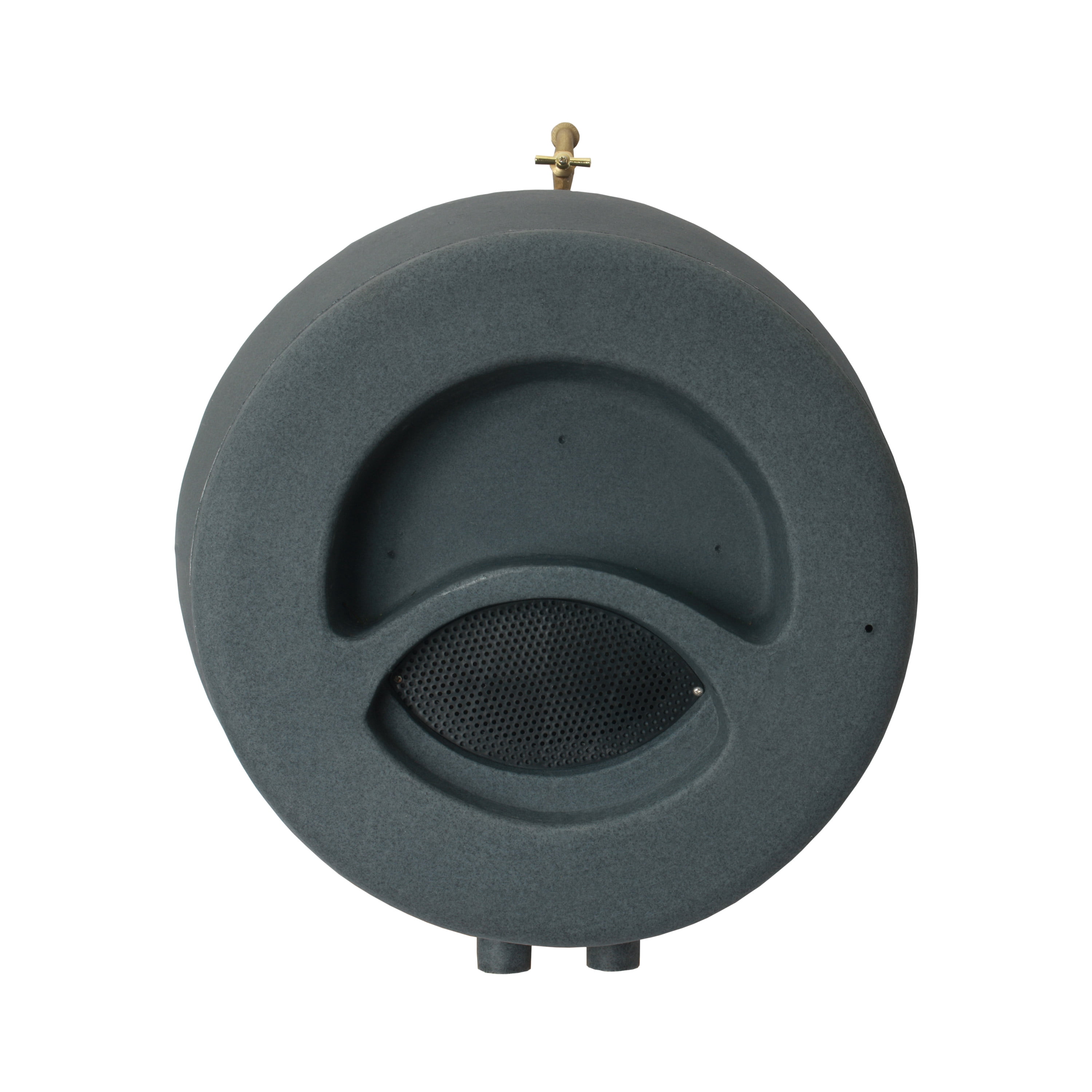 Algreen EcoCascata Rain Barrel, 65 Gallon, Charcoalstone Resin
