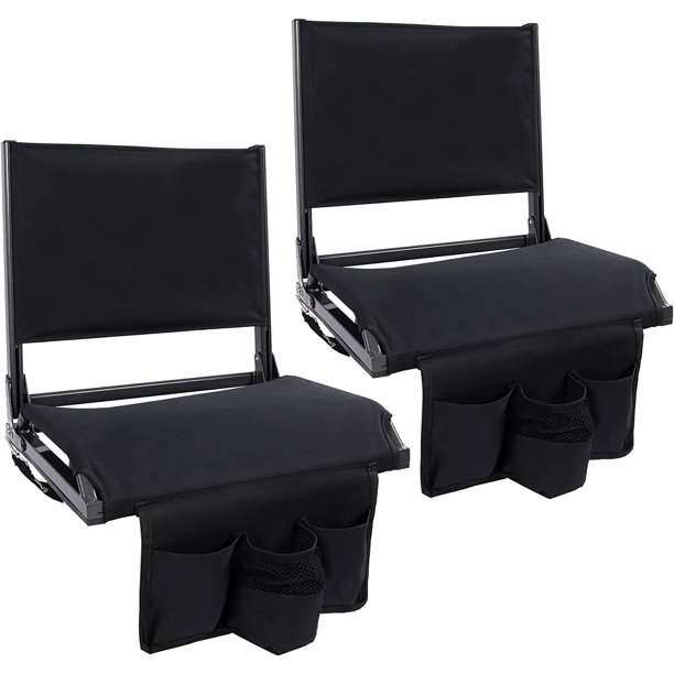 REDCAMP Folding Stadium Seat for Bleacher with Back Support, Portable