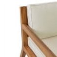 thumbnail image 6 of GDF Studio Camak Outdoor Acacia Wood 4 Seater Chat Set with Cushions, Teak and Beige, 6 of 13
