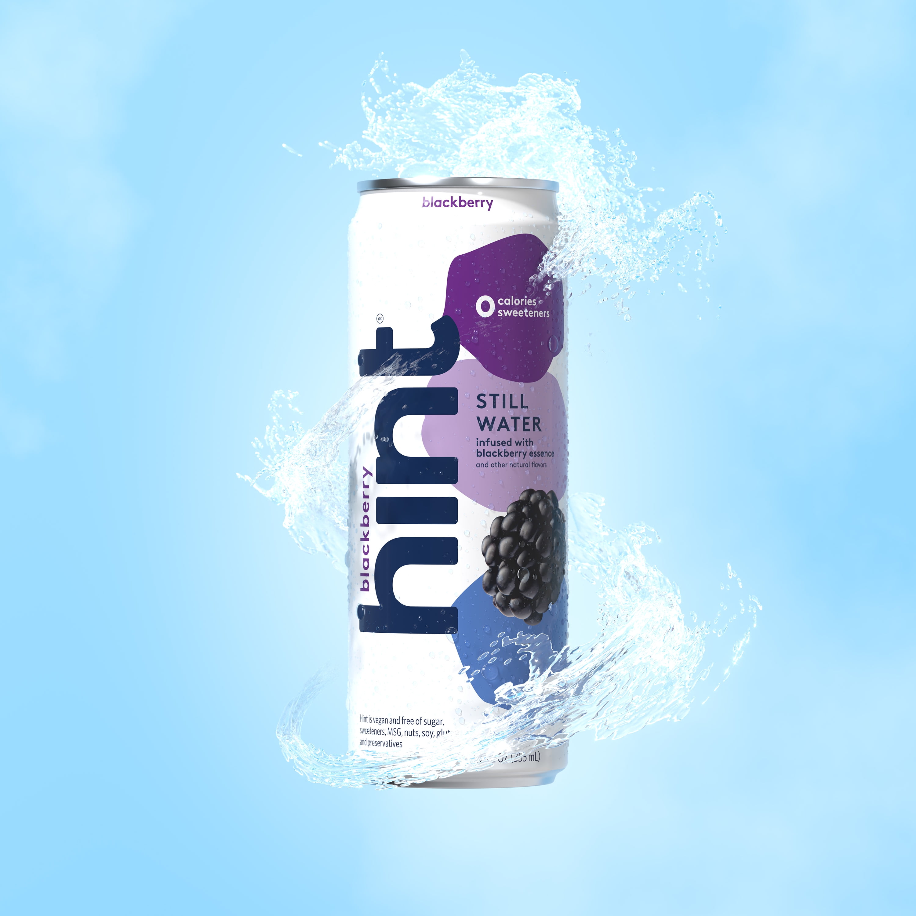 Hint Canned Water, Blackberry-Purified Flavored Water with Zero