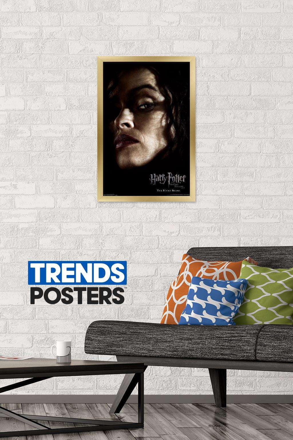 Harry Potter and the Deathly Hallows: Part 1 - Bellatrix One Sheet Wall Poster, 14.725" x 22.375", Framed