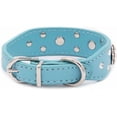 thumbnail image 5 of 1Pack Cute PU Leather Adjustable Puppy or cat Collar, Rhinestone Flower Pattern Studded Girl Dog or cat Collar - Pink, Red, Blue, Black for Small to Medium Dogs or Cats, 5 of 6