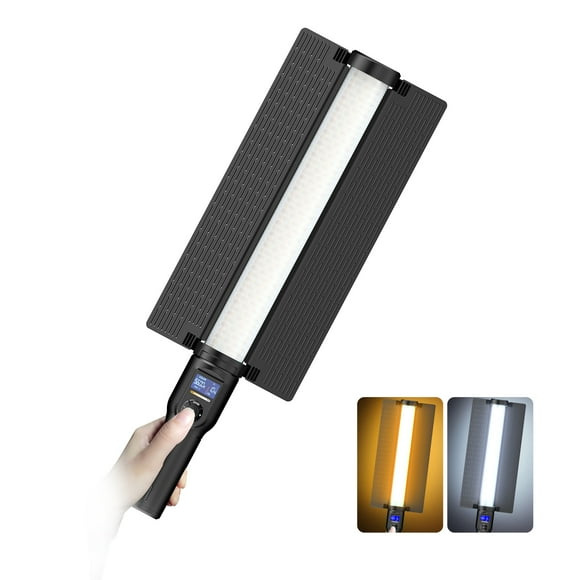 LIPPMANN LIPPMANN LS-550 26W Handheld LED Light Bar, Dual-Sided Portable Photography Light with 3200K-5600K Adjustable Color Temperature, CRI≥97, LCD Display, 1/4" Screw Hole, App Remote Control,